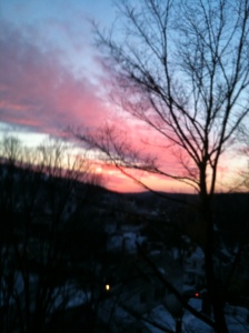 Winter sunset Fitchburg